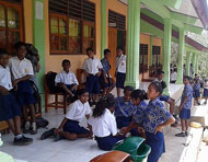 SMP Negeri 3 Nangaroro School on the south coast of Flores, Indonesia
